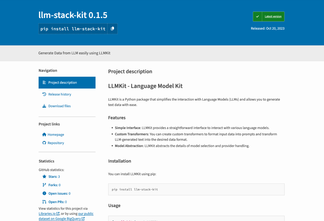 LLMkit: LLM Python Library